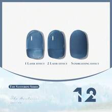 MIANEL 12ml 圣托里尼系列美白蓝色果冻凝胶指甲油，2026 冰蓝色，蓝色，白色指甲油，春季美甲，情人节美甲，专业美甲沙龙艺术 - 彩色 - 查看 26