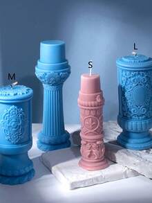 Khuôn silicon đa năng tự làm hình cột La Mã mới, dùng để làm đá thơm và thạch cao. - Cột La Mã - Xem 1