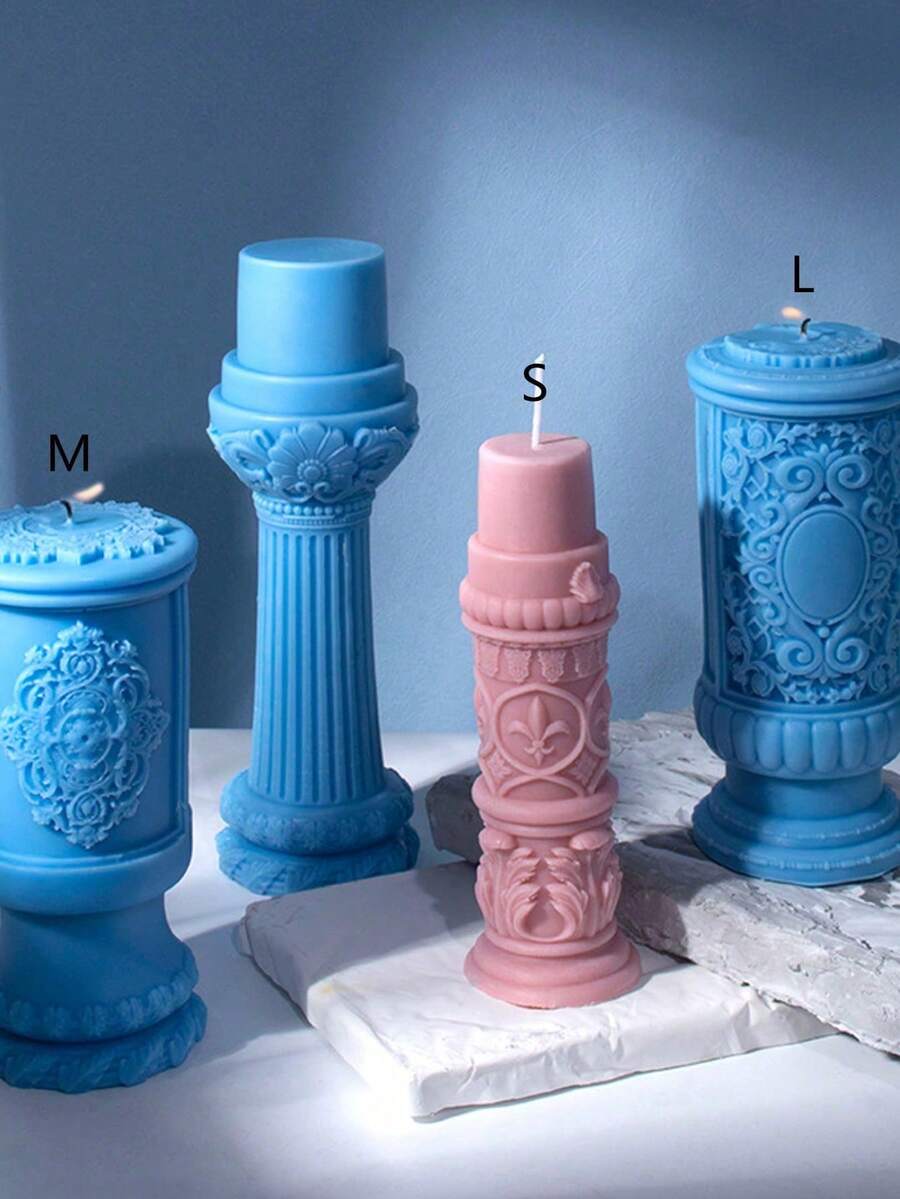 Khuôn silicon đa năng tự làm hình cột La Mã mới, dùng để làm đá thơm và thạch cao. - Cột La Mã - Xem 1