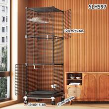 Portable Bird Cage With Removable Tray, Connectable Small Pet Playpen Suitable For Parrots, Canaries And Other Small Birds - Assembled Version - View 4