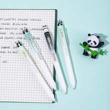 4 chiếc/hộp Bút bi màu trung tính, dòng Panda, bút bi xoay nút bấm trượt bên hông, bút viết đa năng đơn giản dành cho học sinh, dùng trong kỳ thi. - bút gel - Xem 10
