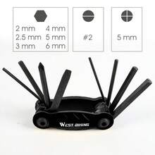 Bộ dụng cụ sửa chữa xe đạp đa năng WEST BIKING S2 bằng thép, bao gồm tua vít lục giác và tua vít nan hoa cho xe đạp leo núi, xe đạp đường trường. - Nhiều màu - Xem 12