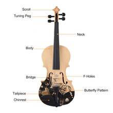 Violín Para Principiantes 4/4 Con Estuche Color De Los Troncos - Albaricoque - Ver 2