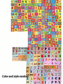 48pcs/96pcs Fun Kids Handmade Paper Art Set, Animal Theme Papers, Paper Cutting Art, DIY Craft Supplies With Scissors - Multicolor - View 10