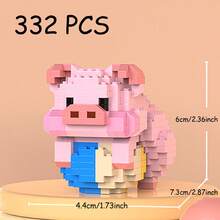 Mini Animal Building Blocks Toy, Cute Animal Building Block Set, Small Particle Building Blocks, Creative DIY Building Blocks Toy, Home Decor, Desktop Ornament, Party Favor, Creative Gift, Birthday, Halloween, Christmas, 300+ Pieces - Multicolor - View 8