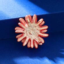 1pc Elegant Zinc Alloy Luxury Enamel Inlaid Sparkling Rhinestone Daisy Flower Brooch, Suitable For Women's Daily Wear - Daisy - View 8