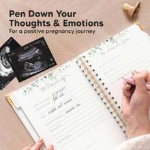Pregnancy Journal For First Time Moms Gifts - 90 Pages Hardcover Pregnancy Memory Book, Beautiful &Amp; Cute Baby Book Keepsake, Ultrasound Baby Scrapbook, Mom To Be Gift (Alpine) - ColorA - 查看 5