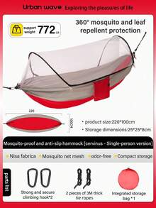 URBANWAVE 带蚊帐的露营吊床 - D - 查看 9