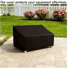 Outdoor Bench Cover, Park And Patio Bench Cover, Small Outdoor Furniture Cover - Full Protection, Dust-Proof And Waterproof - Black - View 3