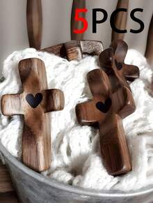 15 cruces de madera, un regalo reconfortante, que alivia el estrés y es alentador, adecuado para adultos. - Unitalla - Ver 8