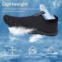 ZIITOP Water Shoes For Women Barefoot Shoes Quick Dry Aqua Outdoor Sports For Swim Pool Beach Surf Walk Water Yoga River Lake Hiking Beach Essentials - 全黑 - 查看 5