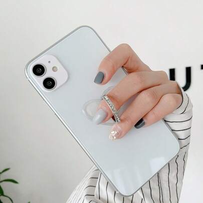 Suport inel telefon pentru femei cu strasuri transparente, suport pentru vizionarea videoclipurilor, prindere creativă pentru deget și suport portabil