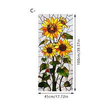 1/5片精緻彩色玻璃花窗貼膜，彩虹稜鏡靜電吸附隱私膜，具備防紫外線與隔熱功能，適用於門窗與居家裝飾 - 彩色 - 查看 18