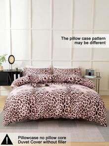 3pcs Leopard Print Duvet Cover Set, Super Soft & Breathable Microfiber Fabric, All Season Use, Machine Washable, Wrinkle Resistant, Suitable For King/Queen/Full/Double Bed, Home, Dorm, Apartment, Hotel, Vacation Rental, Gift - Multicolor - View 5