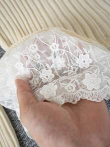 甜美修身V领针织开衫，优雅春夏外套 - 杏色 - 查看 9