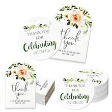 100 piezas Etiquetas de regalo con forma de hoja, Etiquetas personalizadas de agradecimiento para recuerdos de boda, Decoración de empaque de regalo DIY - Tarjeta de Acción de Gracias - Ver 1