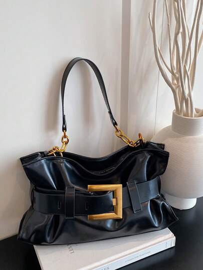 2026夏季新款小众通勤包，PUI褶皱法式腋下包，奢华轻便单肩腋下包