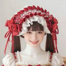 Original Handmade Hairband Detachable Rabbit Sheep Ears Lolita Flower Fairy Small Items Cosplay Costume Women Hair Accessories - Multicolor - View 3