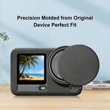 For Osmo Action 6 PULUZ Silicone Protective Cover With Wrist Strap & Lens Cap (Black) - View 5