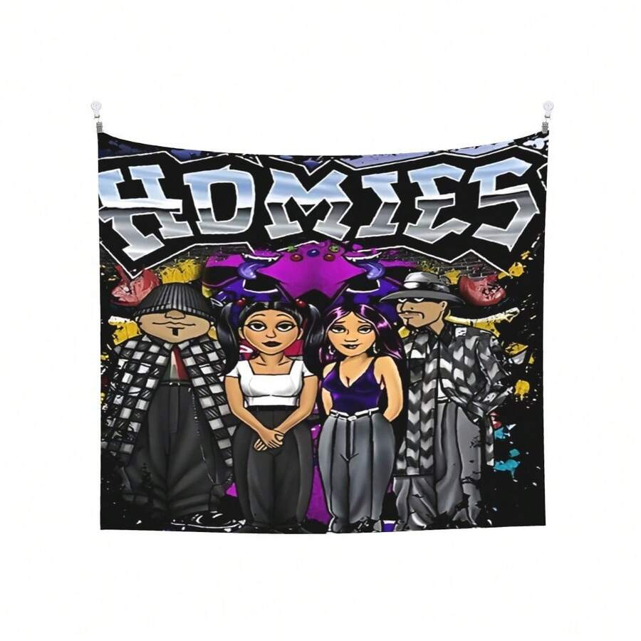Art Posters Featuring Lil Homies From The Old School 90S, Perfect For Decorating Your Living Room Or Bedroom. A Great Gift Idea, Measuring 60 Inches By 51 Inches. - 1PC - 查看 1