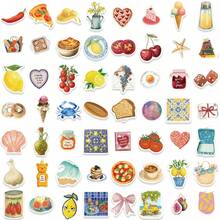 100pcs Mediterranean Style Graffiti Stickers, Decorative DIY For Notebook, Phone Case, Gift Scrapbook Supplies Scrapbooking - Square - View 3
