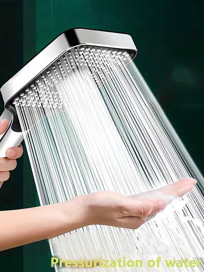 Vòi sen vuông 3 chế độ, vòi sen điều chỉnh được áp lực cao tiết kiệm nước với đầu phun lớn, cấu trúc nhựa mạ, phù hợp cho nhà ở, khách sạn, căn hộ, phòng tắm và phòng tập thể dục, lý tưởng để nâng cấp phòng tắm và mang lại trải nghiệm tắm sang trọng, món quà tuyệt vời và lựa chọn cải tạo phòng tắm.