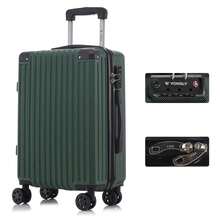 YONSLY Large Suitcase 20/24/28 Inches With YKK Zipper TSA Lock 4 360° Wheels Spinner Mesh Pocket Soft Rubber Handle Travel Suitcase For Short Trips - 深綠 - 查看 9