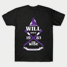 stranger thi.NgsT-Shirt, 100 % Baumwolle, kurzärmelig, lässiges T-Shirt, Herren-Freizeit-Shirt, Stranger-Muster-Shirt, Vatertagsgeschenke, Rundhalsausschnitt, T-Shirt, Vater-T-Shirt, geeignet für Outdoor-Aktivitäten, lockere Passform, geeignet für tägliche Zusammenkünfte, Sport- und Freizeit-T-Shirt für Männer und Frauen, T-Shirts für Männer und Frauen, grafisches T-Shirt, leicht, atmungsaktiv, 100 % Baumwolle – normale Passform, runder Halsausschnitt, lässige Freizeitkleidung,  3 WILL THE WISE (GRUNGE STYLE) T-Shirt - Schwarz - Übersicht 8