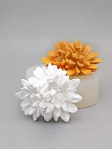 1 khuôn silicon hình hoa hướng dương và hoa cúc, khuôn tự làm hoa cúc. - A-trắng - Xem 4