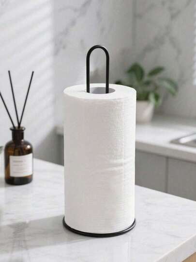 金属纸巾盒架，台面纸巾分配器，立式铁艺纸巾卷架，纸巾收纳整理架，浴室厨房纸巾盒架