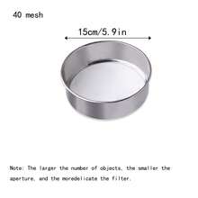 1 cái rây bột bằng thép không gỉ 304, lưới 14/40/60 mắt lưới, lỗ mịn dùng để rây đường bột, bột matcha, bột cacao, dụng cụ làm bánh, đồ dùng nhà bếp. - Thép không gỉ màu bạc - Xem 20