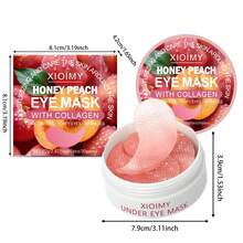 Xioimy 60片桃胶胶原蛋白压纹眼膜，富含烟酰胺和透明质酸钠，抚平细纹、紧致肌肤、保湿滋润，适合所有肤质，眼部护理 - 數量 - 查看 9