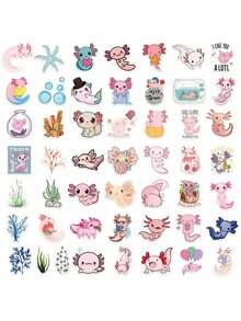 50 piezas Pegatinas de Axolotl Salamandra de Dibujos Animados, Resistentes al Agua para Equipaje, Guitarra DIY, Producto Popular Transfronterizo, Axolotl, Pegatinas, Pegatinas de Axolotl, Axolotl, Pegatinas, Axolotl para Niños, Axolotl, Pegatinas, Dandys World - Multicolor - Ver 4
