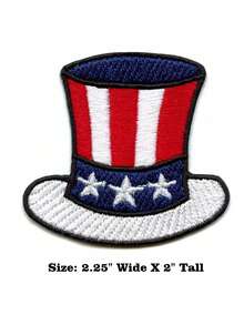 1PC USA 250 Anniversary Patch Patriotic Eagle Independence Embroidered Iron On - Multicolor - View 12