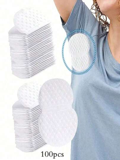 100/10pcs Underarm Sweat Pads, Disposable Sweat Absorbing Pads, Highly Breathable, Invisible Sweat Absorption, Lightweight, Comfortable Odorless, Easy To Use, Suitable For Men And Women, Ideal For Hot Summer (10pcs/20pcs/50pcs). Essential For Travel, Sports, Outdoor Activities, Summer, Also Can Be Given As Christmas Gifts.