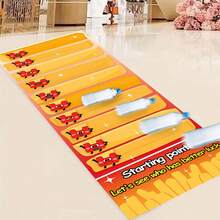1pc Game Table Runner With Festive Themed Designs,Colorful Striped Interactive Tablecloth,Lucky Game Tablecloth Decor,For Festivals, Family Gatherings & Celebrations,Indoor Entertainment Party Decorations - Scrolling Table Runner - View 10