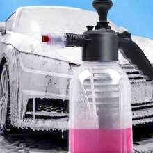Rociador de espuma neumático para lavado de autos, de mano, de 2L, tipo de espuma transparente de alta presión en forma de abanico para el hogar y el automóvil - 1 pieza - Ver 1
