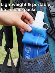 1pc 4-Color 150/250/500ml Collapsible Soft Water Bottle, Suitable For Outdoor Sports, Marathon, Trail Running, Cycling, Climbing - Multicolor - View 5