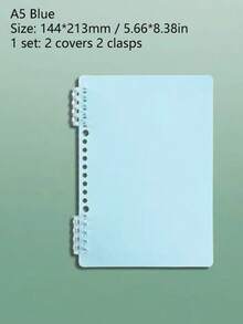 A5 20-Ring Removable Loose-Leaf Notebook Cover, Minimalist Slim Design Suitable For A5 Notebook Inserts, Student Use - A5 - View 10