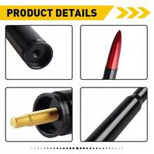 Cool Bullet Shaped Car Antenna, Universal Fit Vehicle Antenna Replacement, Car Styling Accessories For Pickup Trucks SUVs - Black - View 2