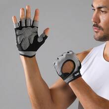 VBOSI 1 Pair Half-Finger Training Gloves With Shock-Absorbing Pads - Breathable & User-Friendly Design For Heavy Lifting & Sports,For Men & Women - Multicolor - View 18