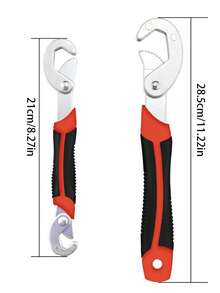 1pc High Carbon Steel Adjustable Wrench, Multi-Function Quick Spanner Large Open-End Wrench, Repair Tool, Anti-Slip Design, Stable Torque, Disassembly Tool, Powerful - Adjustable Wrench - View 3