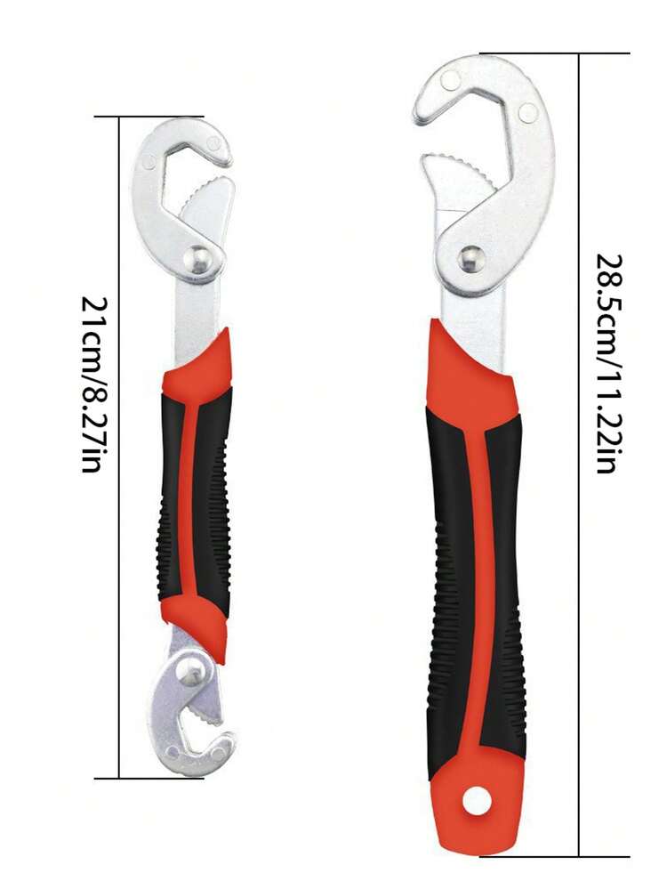 1pc High Carbon Steel Adjustable Wrench, Multi-Function Quick Spanner Large Open-End Wrench, Repair Tool, Anti-Slip Design, Stable Torque, Disassembly Tool, Powerful - Adjustable Wrench - View 3