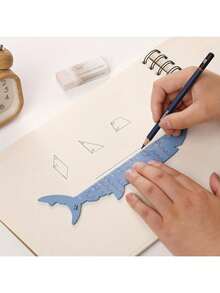 5pcs Cute Animal Shaped Wooden Rulers Set, Creative Cartoon Measuring Rulers, Kawaii Stationery For Office & Study Supplies - A - View 14