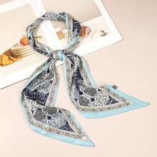 1pc Silk Feeling Head Scarf Women's Fashion Square Neck Satin Scarfs For Bag Hair Scarves Gift - Multicolor - View 8