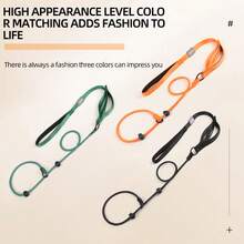 No Pull Dog Training Leash, Adjustable Collar All-In-One P Rope, Heavy Duty Nylon Dog Lead With Comfort Padded Handle, Reflective Pet Slip Lead For Small Medium Large Dogs Walking Training - Multicolor - View 3