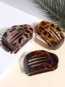 1pc/2pcs/3pcs Retro Matte Solid Color Flat Alligator Hair Clip Hair Claws, Simple Versatile Hairclips Suitable For Long And Thick Hair - Multicolor - View 14