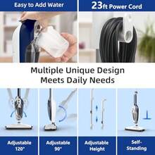 Steam Mop - 10-in-1 Floor Steamer Detachable MultiPurpose Handheld Steam Cleaner for Hardwood/Tile/Laminate All Floors Carpet Cleaning with 11 Accessories for Whole Home Use Blue . - Ver 7