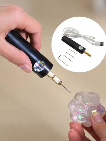 一套便携式迷你电钻，手持式电钻，适用于珠宝制作、木工和金属加工。迷你手持式电钻，珠宝制作DIY木工工艺品金属木材珠宝工具电钻，迷你手持式电钻钻头旋转工具，金属木材珠宝，木工钻头工具