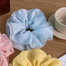 超大号多功能发圈，高品质蓝色螺旋发绳，适合日常使用，居家、学校、海滩、办公室、派对、节日、生日、返校、新年、情人节、母亲节、圣诞节、婚礼、音乐节、毕业典礼、春夏马尾辫发圈、橡皮筋发带、发绳，旅行必备。 - 藍色 - 查看 4